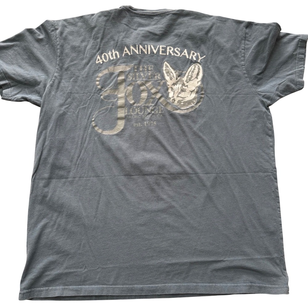 Silver Fox Lounge Mens TShirt 40th Anniversary Size XL Pacific Beach PB Dive Bar